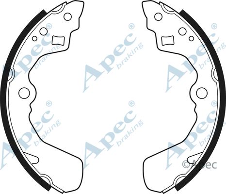APEC BRAKING Комплект тормозных колодок SHU483